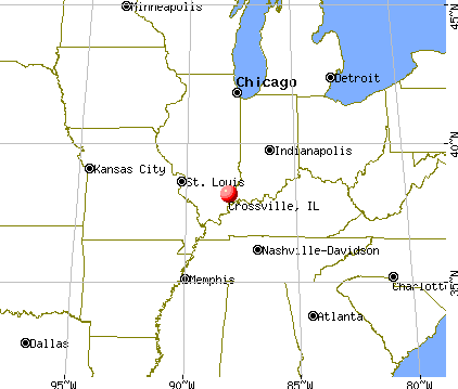 Crossville, Illinois map