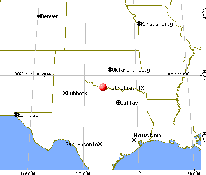 Petrolia, Texas map