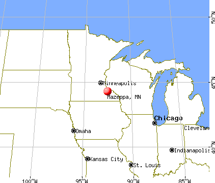 Mazeppa, Minnesota map