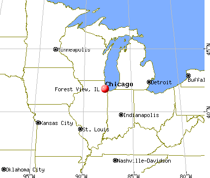 Forest View, Illinois map