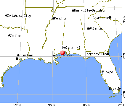 Helena, Mississippi map