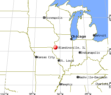 Blandinsville, Illinois map