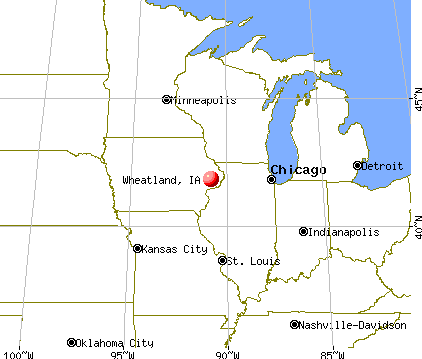 Wheatland, Iowa map