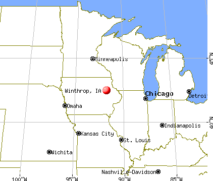 Winthrop, Iowa map