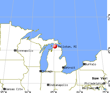 Pellston, Michigan map