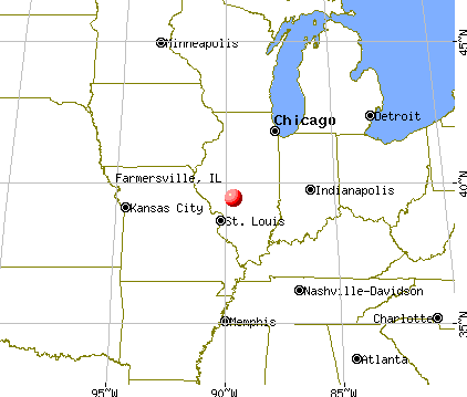 Farmersville, Illinois map