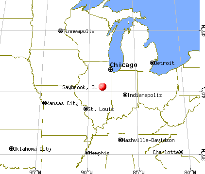 Saybrook, Illinois map