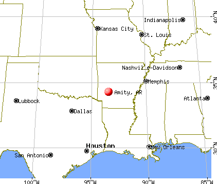 Amity, Arkansas map