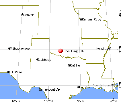 Sterling, Oklahoma map