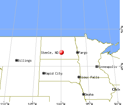 Steele, North Dakota map