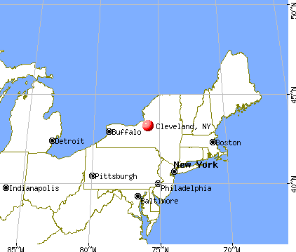 Cleveland, New York map