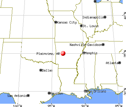 Plainview, Arkansas map