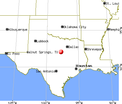 Walnut Springs, Texas map