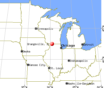 Orangeville, Illinois map