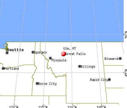 Ulm, Montana map