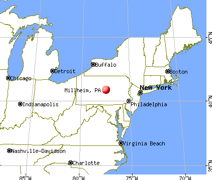 Millheim, Pennsylvania map