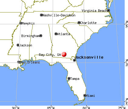 Ray City, Georgia map