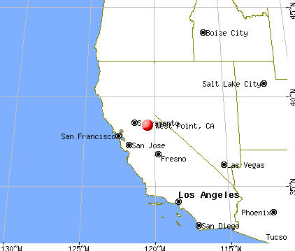West Point, California map