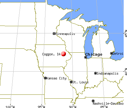 Coggon, Iowa map