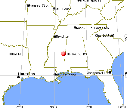 De Kalb, Mississippi map