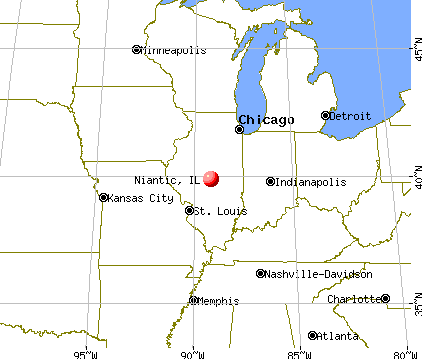 Niantic, Illinois map