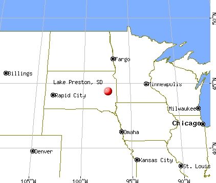 Lake Preston, South Dakota map