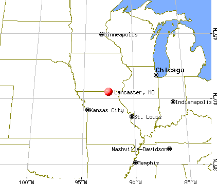 Lancaster, Missouri map