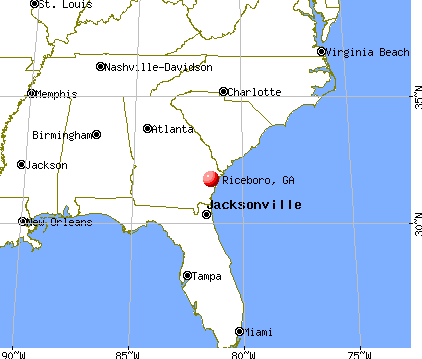 Riceboro, Georgia map