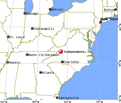 Independence, Virginia map