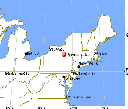 Spencer, New York map