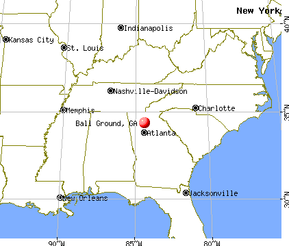 Ball Ground, Georgia map