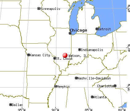 Watson, Illinois map