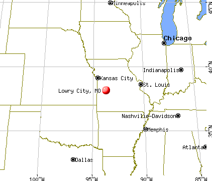 Lowry City, Missouri map