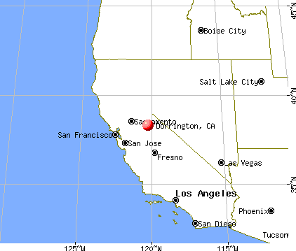 Dorrington, California map