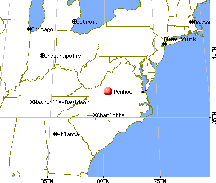 Penhook, Virginia map