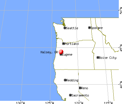 Halsey, Oregon map