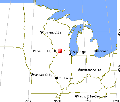 Cedarville, Illinois map