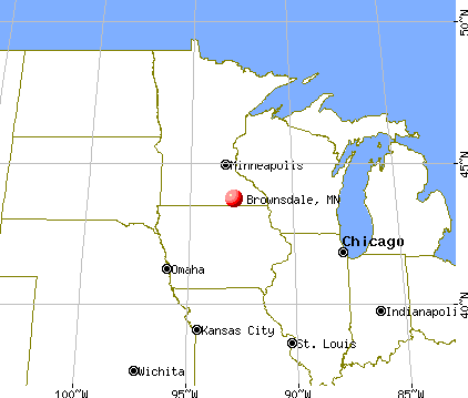 Brownsdale, Minnesota map