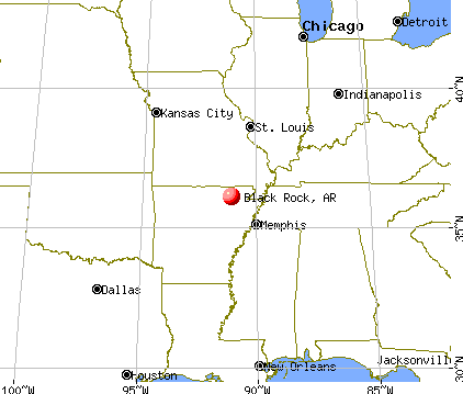 Black Rock, Arkansas map