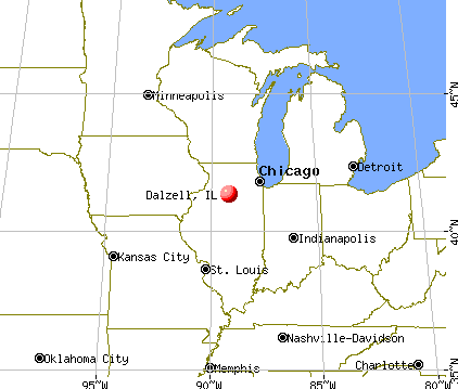 Dalzell, Illinois map