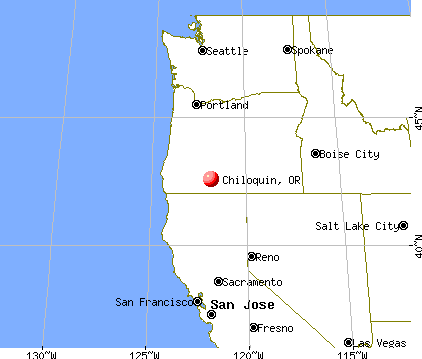 Chiloquin, Oregon map