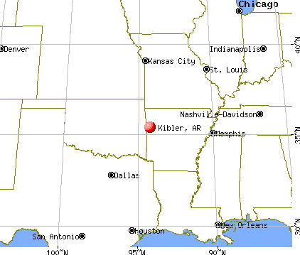 Kibler, Arkansas map