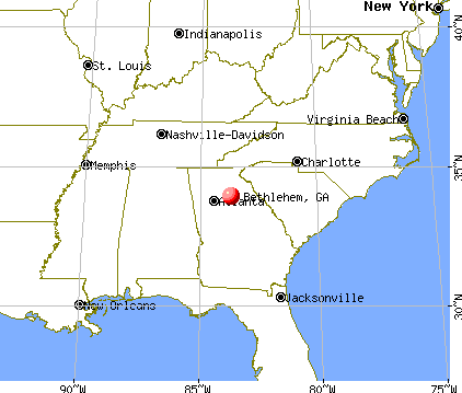 Bethlehem, Georgia map