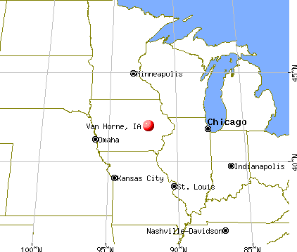 Van Horne, Iowa map