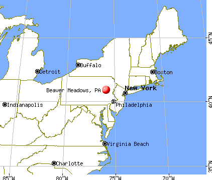 Beaver Meadows, Pennsylvania map