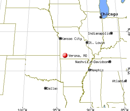 Verona, Missouri map