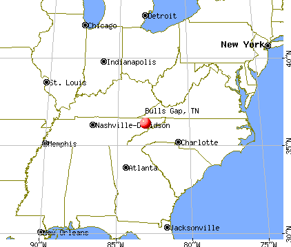 Bulls Gap, Tennessee map