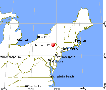 Nicholson, Pennsylvania map