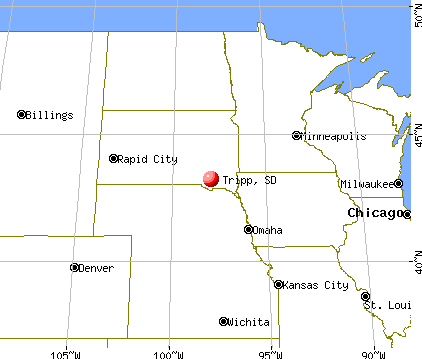 Tripp, South Dakota map