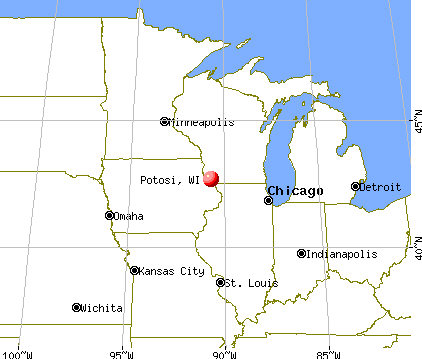 Potosi, Wisconsin map